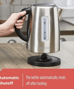 BLACK DECKER 1.7L Cordless Kettle Silver KE2000SD Velan Store